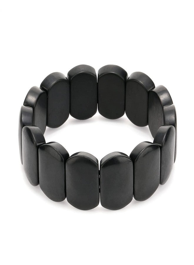 SZFMSWE shungite stones raw shungite bracelet (Inner diameter length 2.3Inches) - Image 1